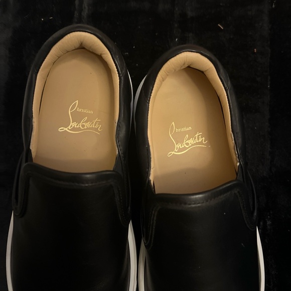 Christian Louboutin Black and White Women's Sneakers 37 1/2 - Picture 3 of 12